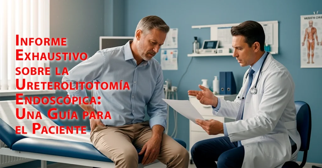 Paciente masculino en consulta médica con urólogo