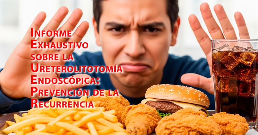 Un hombre que hace gesto de rechazo con su rostro y mano a una bandeja de comida alta en sodio